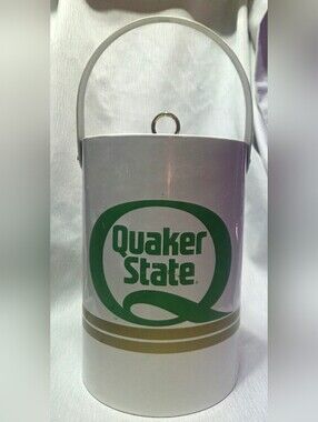Vintage 1970s Quaker State Ice Bucket Motor Oil Advertising Promo VERY RARE😁